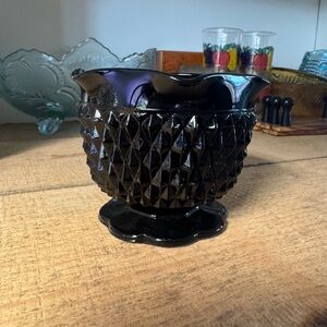Indiana Glass Black Diamond Pattern Bowl
